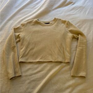 Zara cropped tan sweater, size S